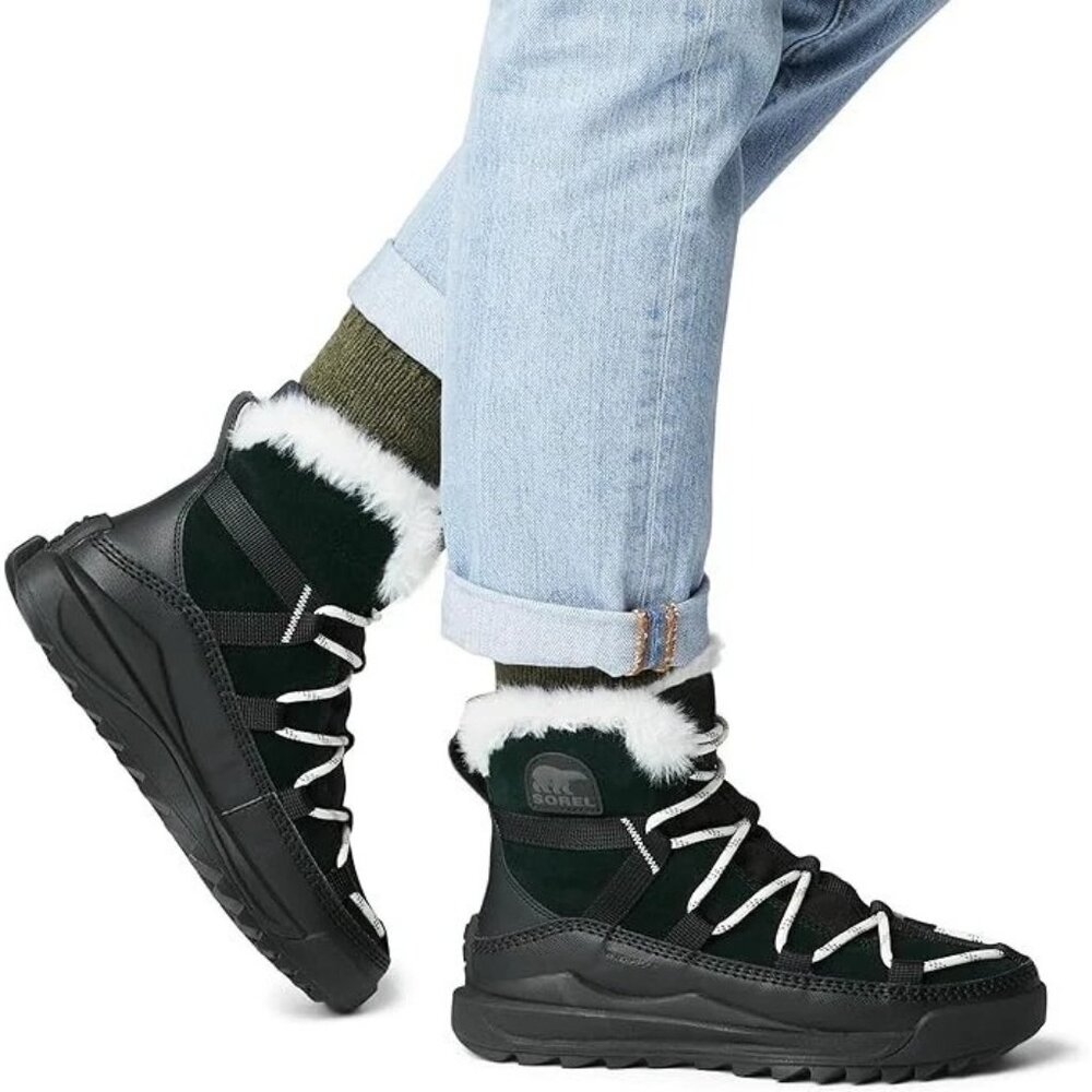SOREL Women's Out 'N About RMX GLACY 100g Waterproof Boots Black Size 8 - Picture 5 of 5